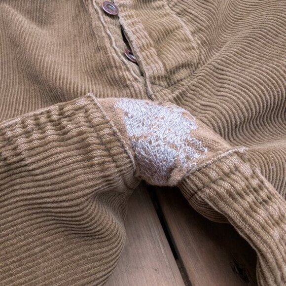 Abercrombie & Fitch Men's Brown Double Knee Corduroy Baggy Pants Size 34R - Picture 6 of 13